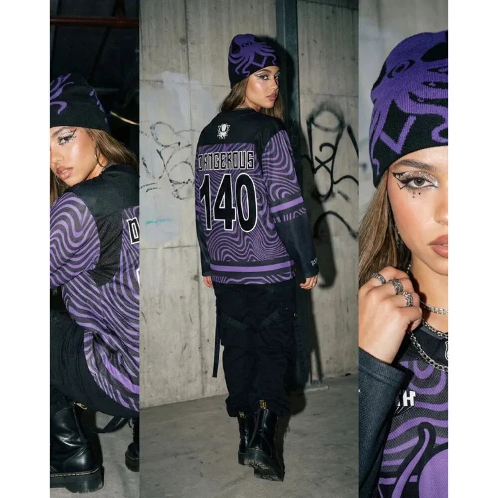 PURPLE TRIPWAVE PRO CUT HOCKEY JERSEY XL